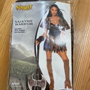 Spirit Valkyrie Warrior Costume with Brown and Black Accents